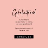 Felicitatiekaart baby neefje nichtje tante confetti 3