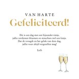 Felicitatiekaart champagneglazen op chique groen 3
