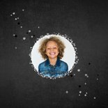 Felicitatiekaart communie krijt confetti hip foto 2