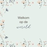 Felicitatiekaart dieren met bloemen hey baby 2