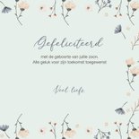 Felicitatiekaart dieren met bloemen hey baby 3