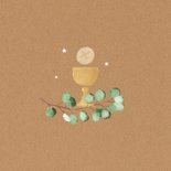 Felicitatiekaart eerste communie kraftlook eucalyptus 2