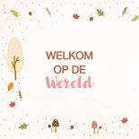 Felicitatiekaart geboorte - Bosdieren meisje 2