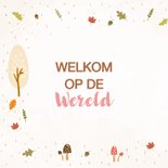 Felicitatiekaart geboorte - Bosdieren meisje 2