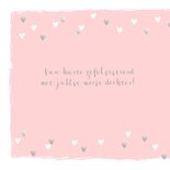 Felicitatiekaart geboorte hartjes hip roze  2