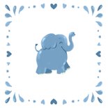 Felicitatiekaart geboorte jongen olifantje 2