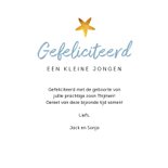 Felicitatiekaart geboorte jongen sterren goud stijlvol 3