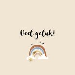 Felicitatiekaart geboorte kleinkind regenboog zon hartjes 2