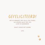 Felicitatiekaart geboorte leeuw welpje sterren neutraal 3