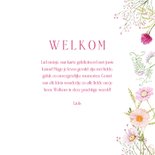 Felicitatiekaart geboorte meisje met bloemen 3