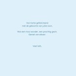 Felicitatiekaart geboorte olifantje met blauwe achtergrond 3