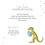 Felicitatiekaart geboorte tweeling dinosaurus double trouble 3