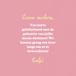 Felicitatiekaart geboorte tweeling konijntjes 3