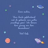 Felicitatiekaart geboorte vallende ster en planeten 3