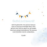 Felicitatiekaart geboorte zoon maan watercolour goudlook 3