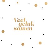 Felicitatiekaart gefeliciteerd Mr. & Mrs. confetti goud 2