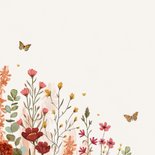 Felicitatiekaart geniet van je verlof bloemen vlinders 2
