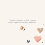 Felicitatiekaart getrouwd kleurrijke hartjes 3