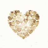 Felicitatiekaart gouden hart huwelijksjubileum 2