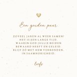 Felicitatiekaart gouden hart huwelijksjubileum 3