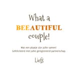 Felicitatiekaart grappig getrouwd bijen hartjes 3