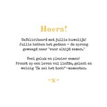 Felicitatiekaart grappig getrouwd humor ringen hartjes 3