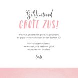Felicitatiekaart grote zus meisje geboorte olifantjes hartje 3