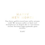 Felicitatiekaart happy new home met goud en foto 3