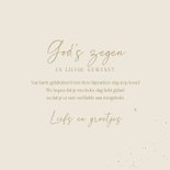 Felicitatiekaart heilig vormsel beige duif hartjes 3