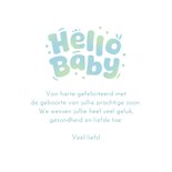 Felicitatiekaart hello boy grafisch baby jongen 3