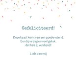 Felicitatiekaart hond met feestmuts 3