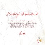 Felicitatiekaart huwelijk taart pastel 3