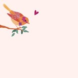 Felicitatiekaart huwelijk vogeltjes 2