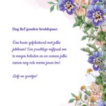 Felicitatiekaart huwelijksjubileum 50 jaar met bloemen 3