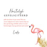 Felicitatiekaart huwelijksjubileum flamingostel 3