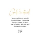 Felicitatiekaart huwelijksjubileum goudlook hartjes 3