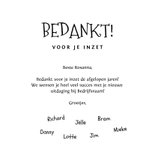 Felicitatiekaart illustratie nieuwe baan bedankt collega 3