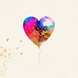 Felicitatiekaart jaar getrouwd ballon hart 2