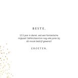 Felicitatiekaart jubileum 12,5 champagne goud confetti 3