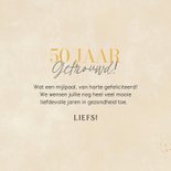 Felicitatiekaart jubileum 50 jaar getrouwd steenlook goud 3