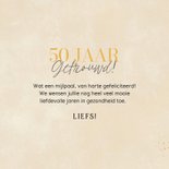 Felicitatiekaart jubileum 50 jaar getrouwd steenlook goud 3