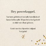 Felicitatiekaart jubileum 50 jaar gouden huwelijk confetti 3