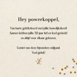 Felicitatiekaart jubileum 50 jaar gouden huwelijk confetti 3