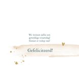 Felicitatiekaart jubileum met spetters en hartjes 3