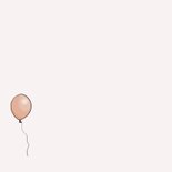 Felicitatiekaart jubileum op fiets met ballonnen 2