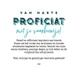 Felicitatiekaart kapitein vaarbewijs gehaald geslaagd stoer 3