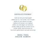 Felicitatiekaart klassiek verloofd ringen goud confetti 3