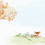 Felicitatiekaart kleinkind hertje en konijn 2