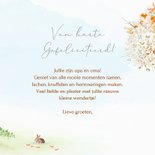 Felicitatiekaart kleinkind hertje en konijn 3