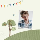 Felicitatiekaart lentefeest boom groei foto's 2